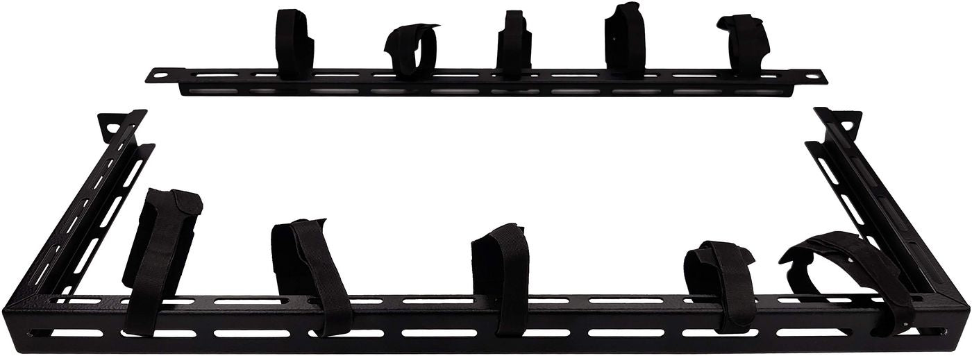 Lanview 19" 0,5U Rangierpanel, inkl. 10 Klettbänder – schwarz