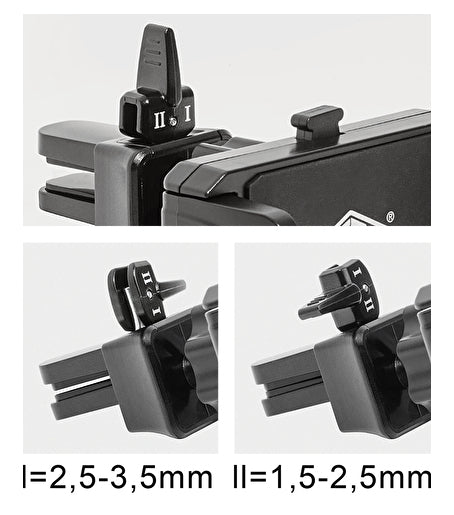 Wedo Kfz-Lüftungsgitter-Klemmhalterung – 55–85 mm, Kunststoff, schwarz