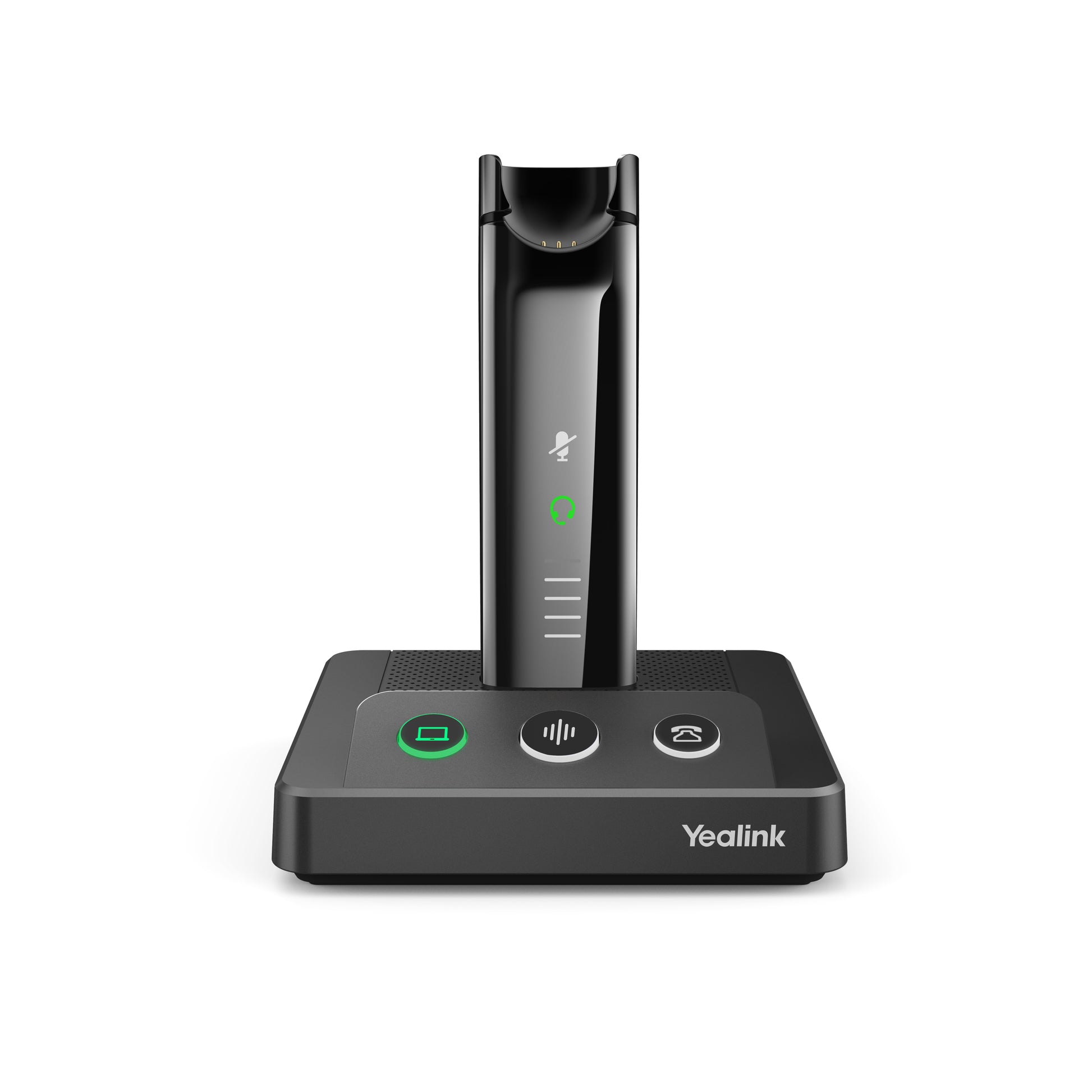 Yealink WH63 Office-Headset – Ohrbügel, Mono, DECT, UC-optimiert, mit Ladestation, Schwarz