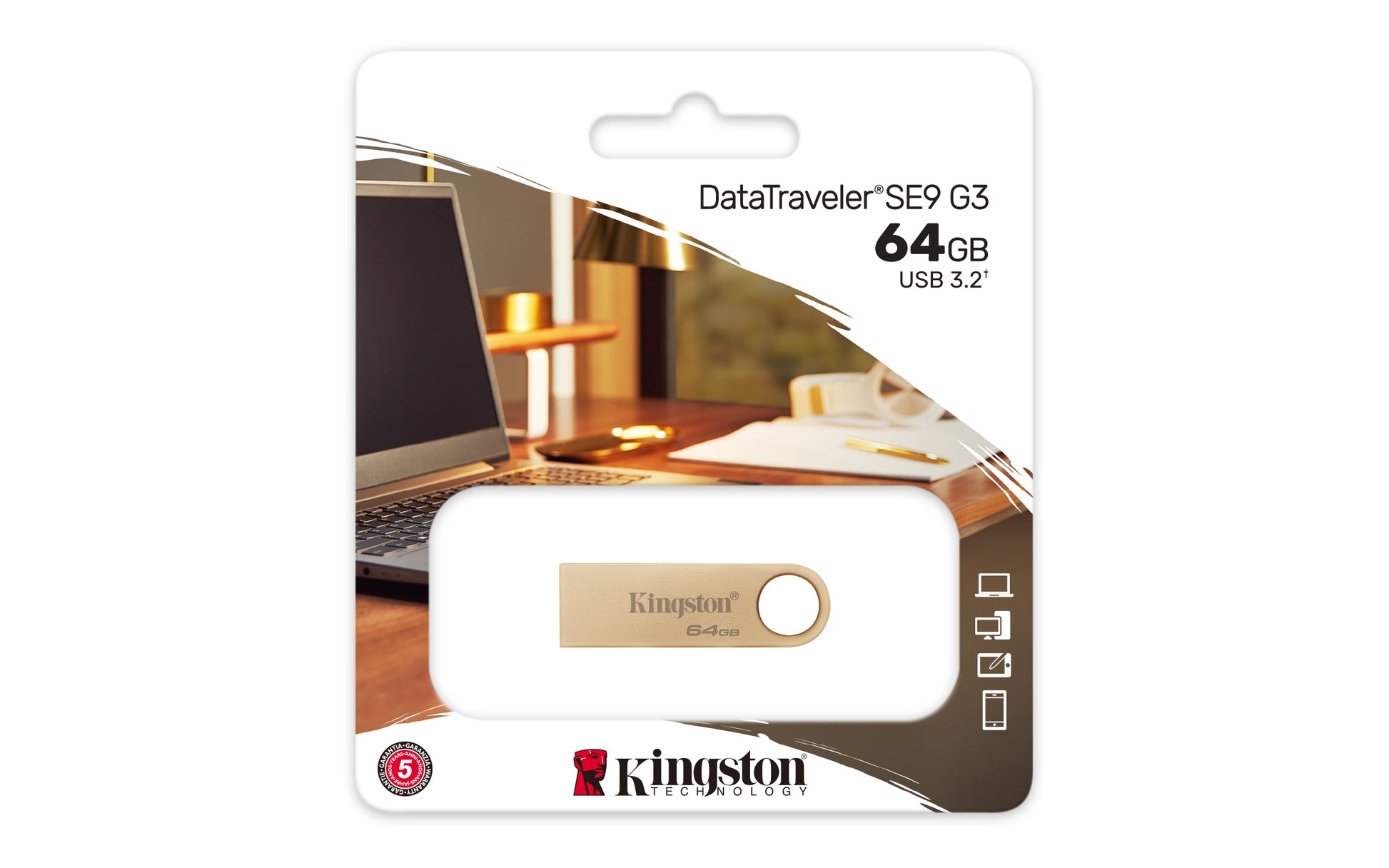 Kingston Technology Kingston DataTraveler SE9 G3 USB-Stick – 64 GB, USB 3.2 Gen 1, Metallgehäuse