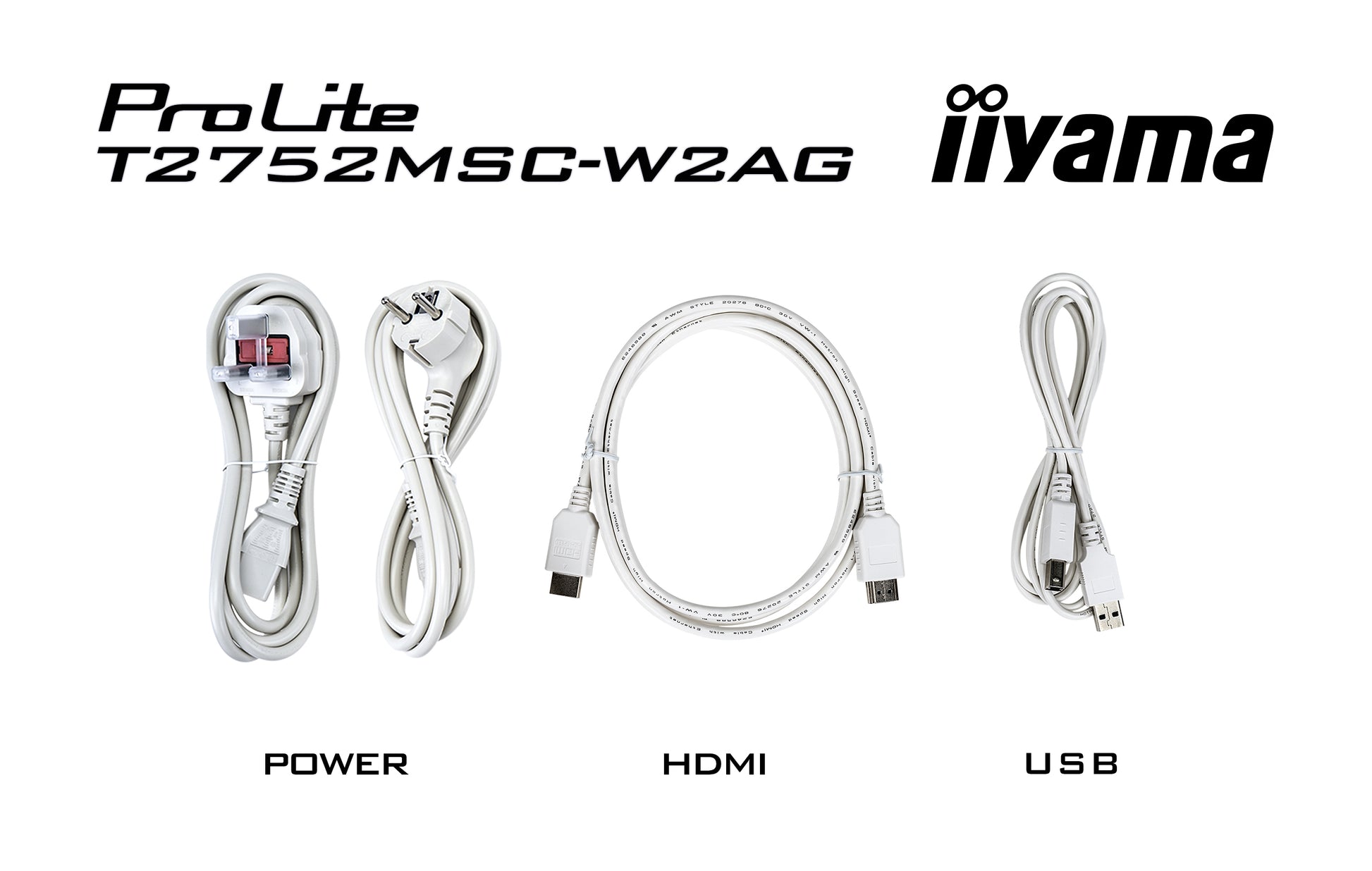 iiyama T2752MSC-W1AG – Monitor, 27", Full HD (1920 × 1080), Touch, HDMI, USB