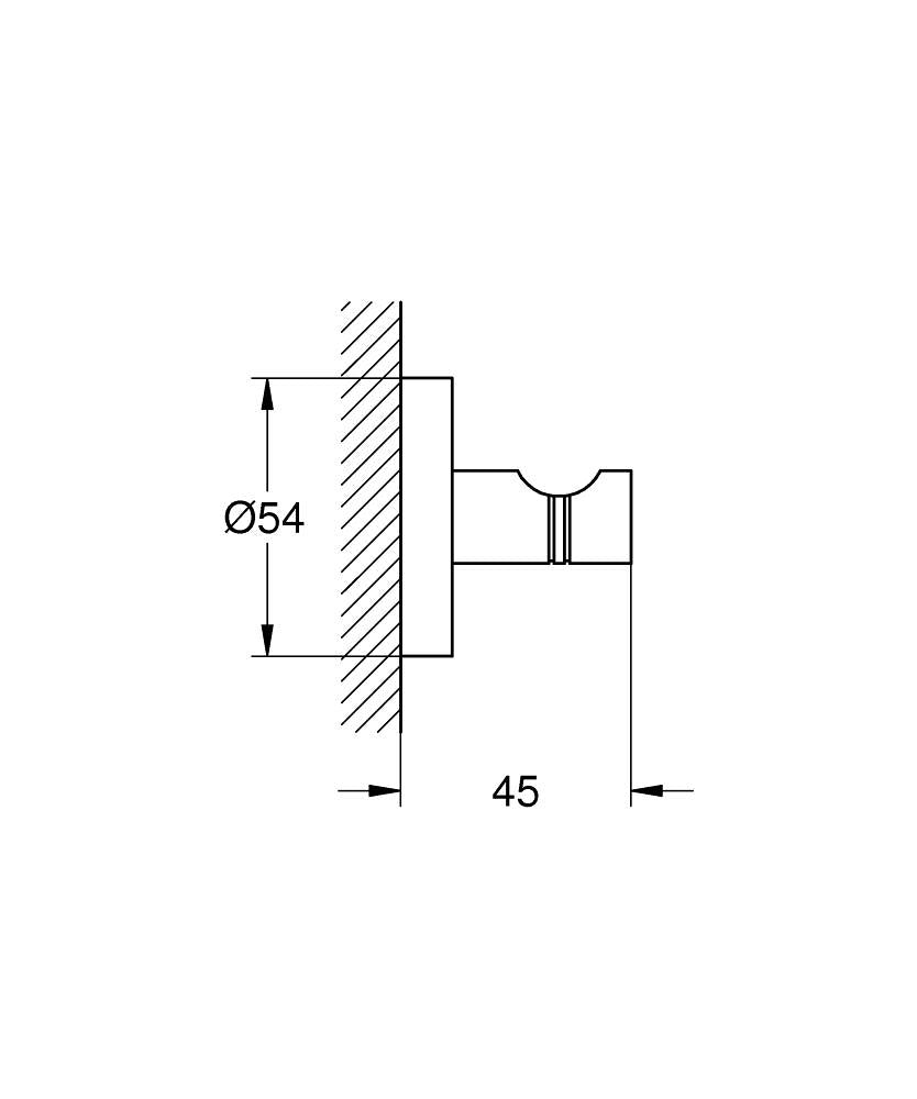 GROHE Haken – Metall, zum Schrauben, Chrom