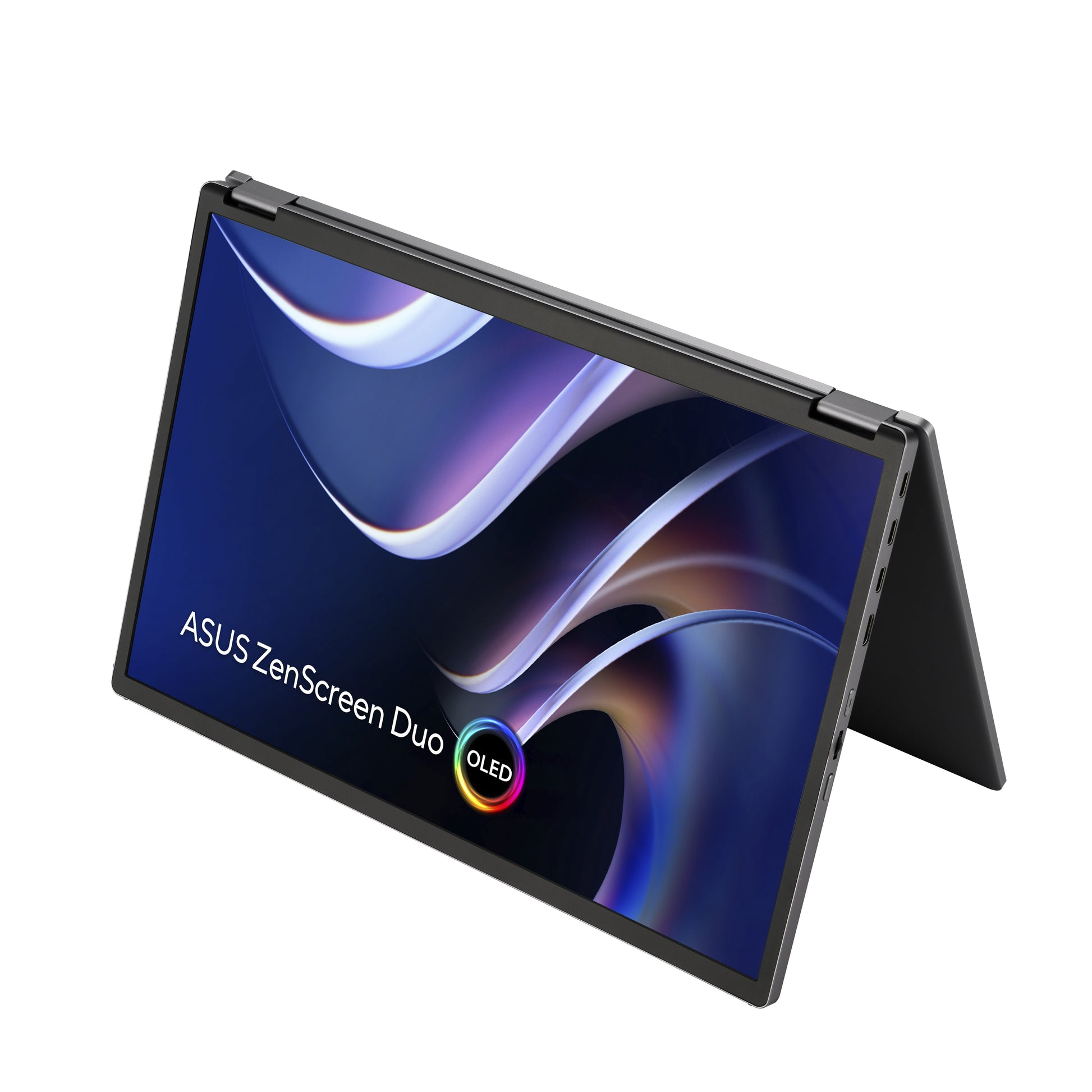 ASUS ZenScreen Duo MQ149CD – Portabler Monitor, 14", USB-C, mini-HDMI, Kensington-Schloss, Silber