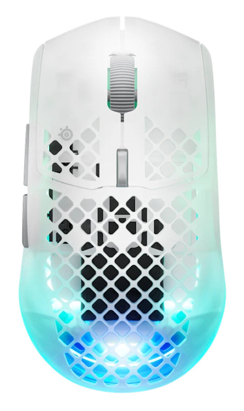 SteelSeries Aerox 3 Wireless Gen2 Ghost – Gaming-Maus – Kabellos (Bluetooth/2,4 GHz), 26000 DPI, Rechts