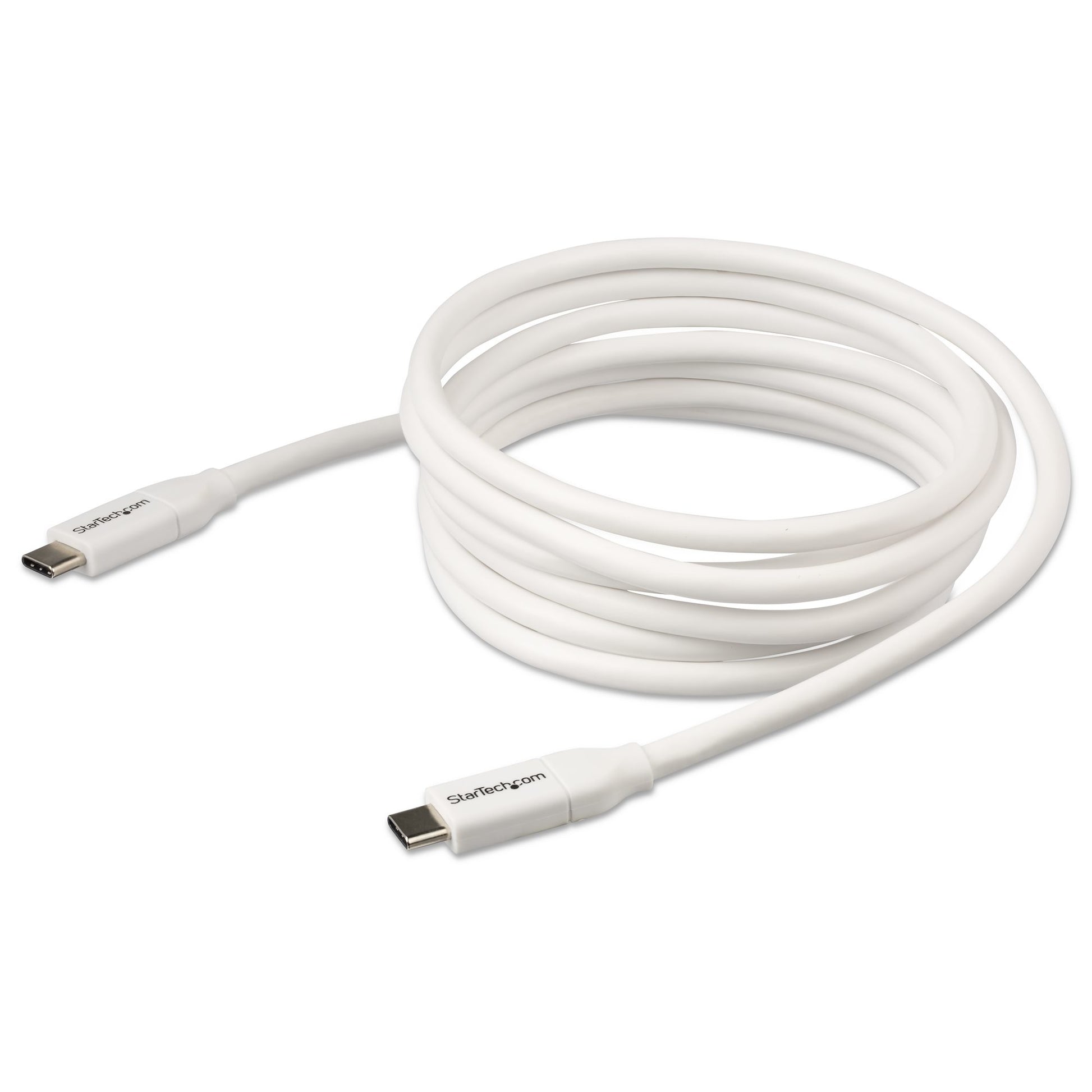 StarTech.com USB-C auf USB-C Kabel – USB 2.0 (480 Mbit/s) – 2 m – PD 100 W – USB-IF zertifiziert – Weiss