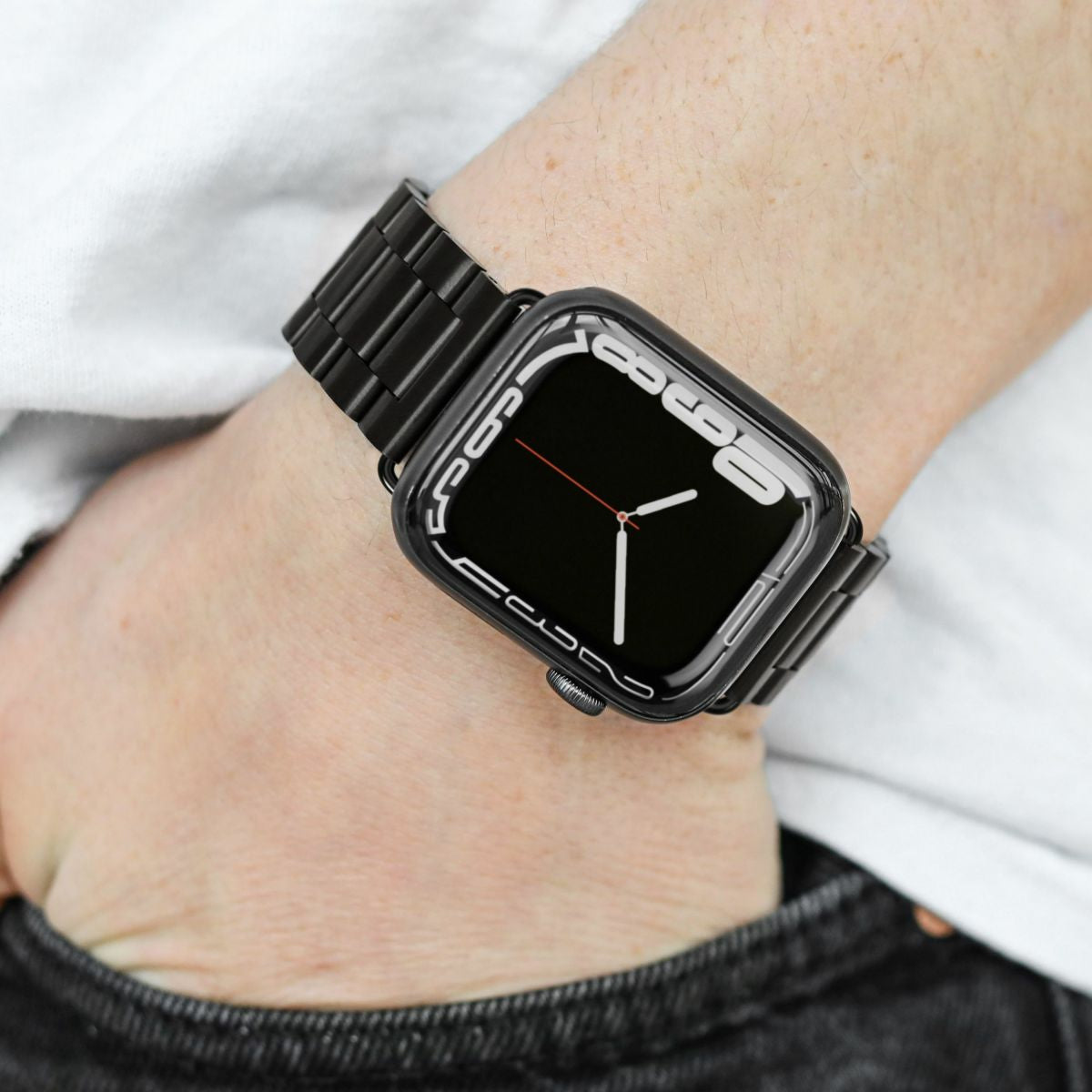 Vonmählen Link Bracelet 1 – Armband – für Apple Watch 38/40/41 mm, Schwarz, Edelstahl
