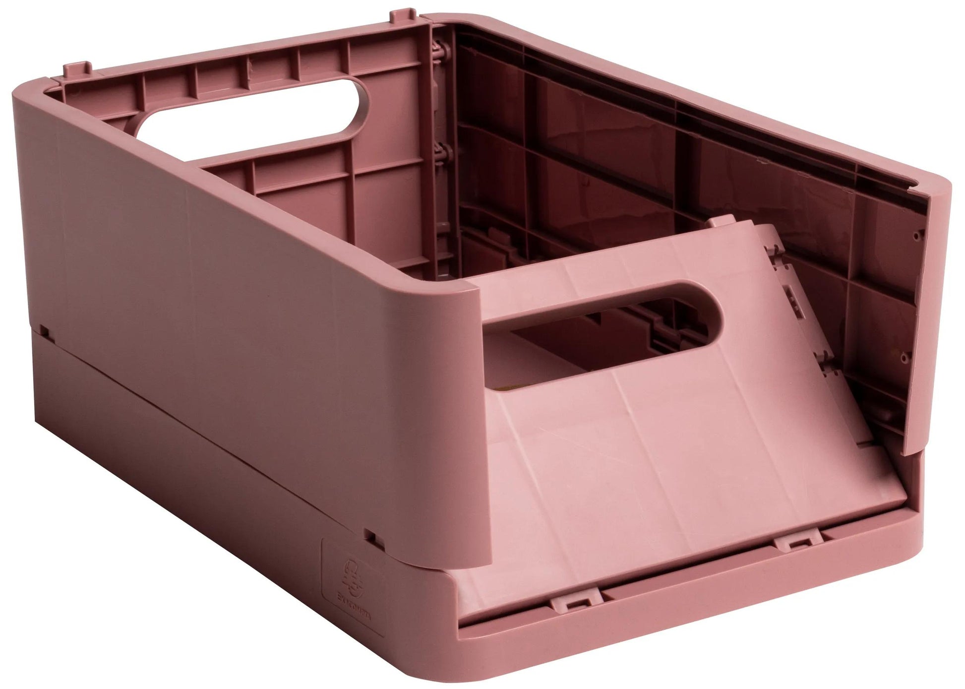 Exacompta Skandi Aufbewahrungsbox – für A6+, klappbar, altrosa, Polypropylen (PP), B 188 × H 95 × T 138 mm