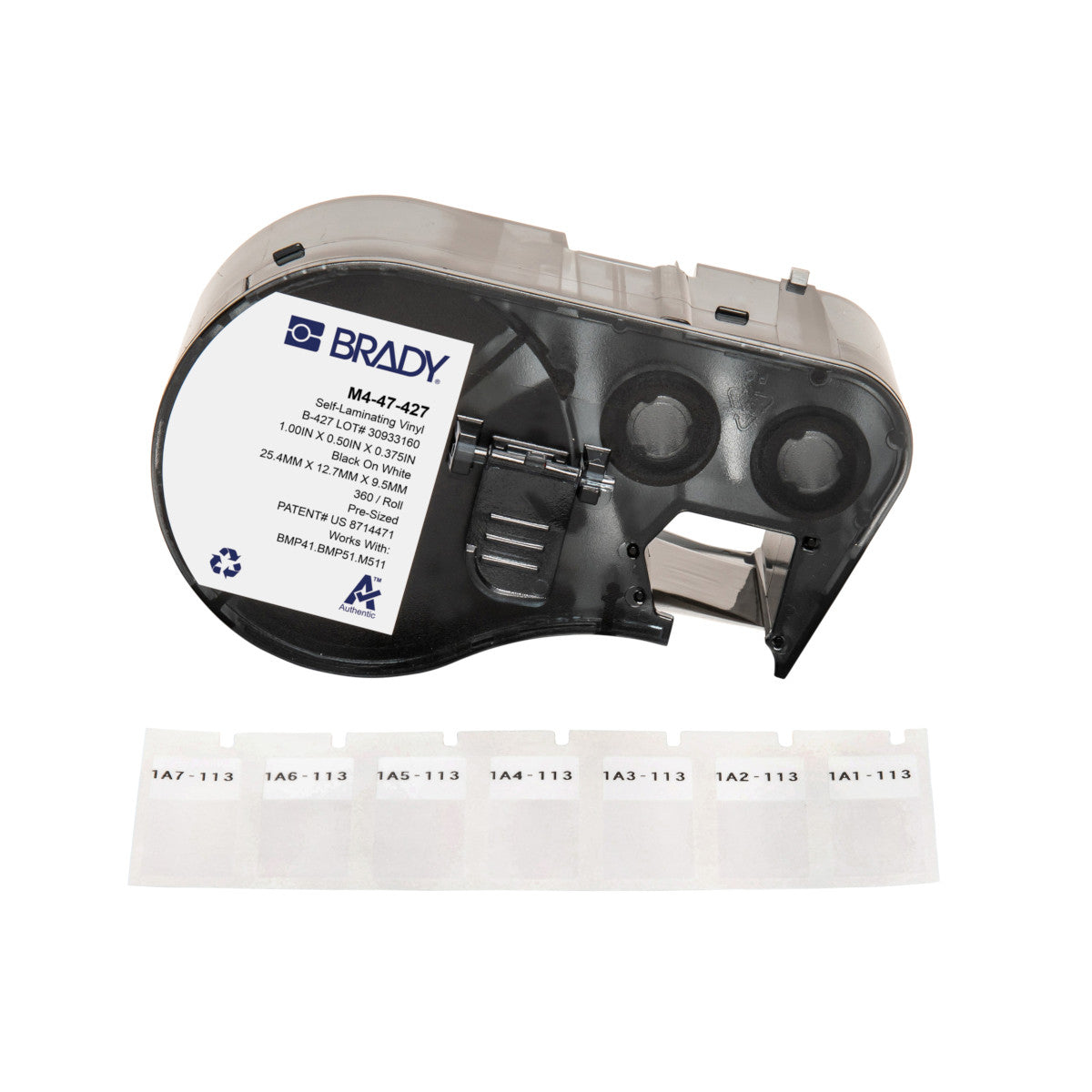 Brady Etiketten (Rolle) 25 × 13 mm – Vinyl – permanent haftend – Thermotransfer – für BMP41/BMP51/BMP53