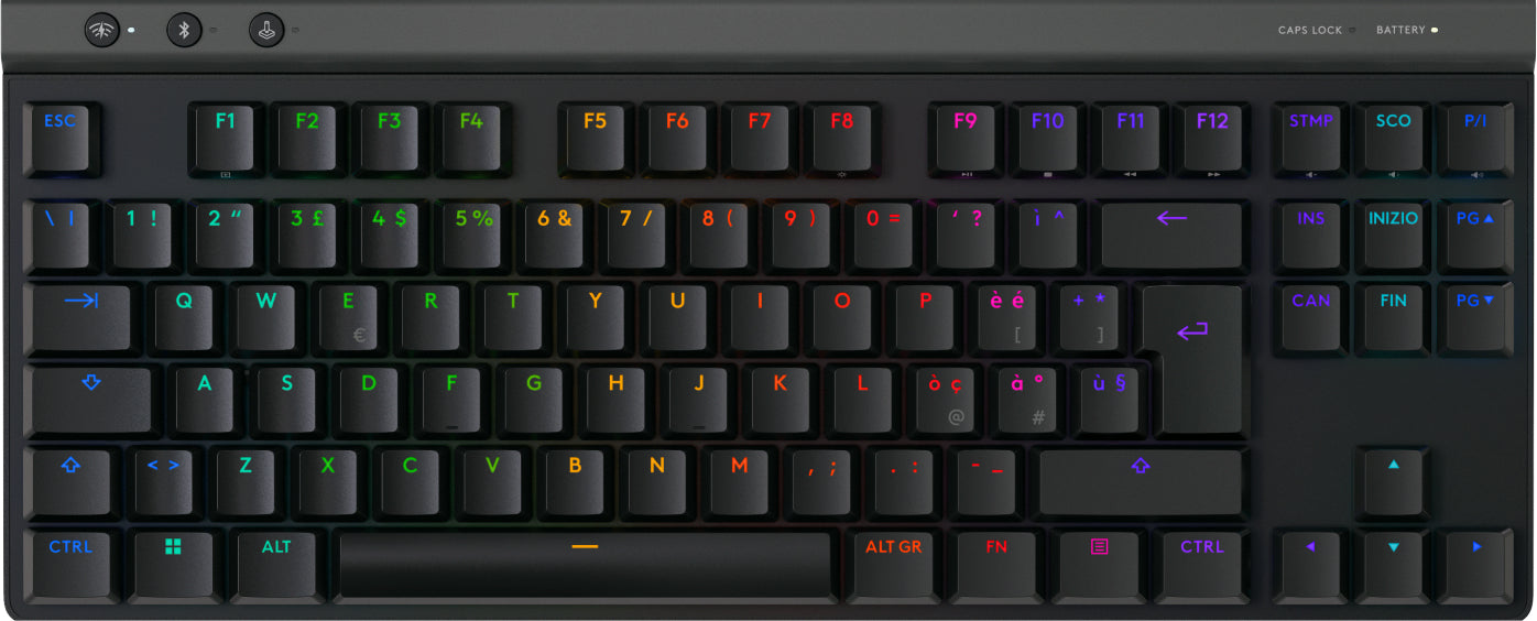 Logitech G G515 LIGHTSPEED TKL – Gaming-Tastatur – USB + RF + Bluetooth, Mechanisch, RGB, Schwarz