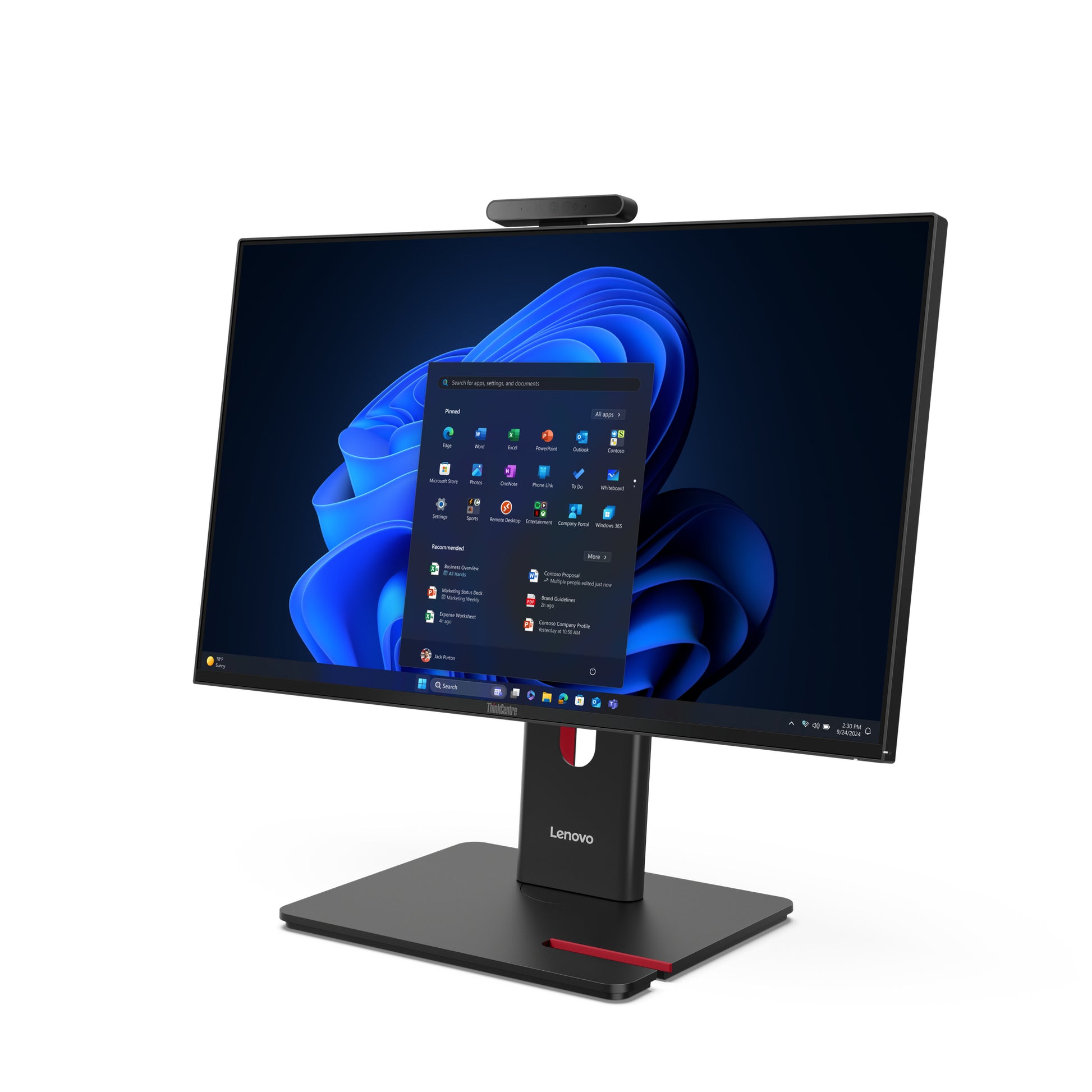 Lenovo All-in-One – 23,8" Full HD, Intel Core Ultra 5 235T, 16 GB RAM, 512 GB SSD, Windows 11 Pro