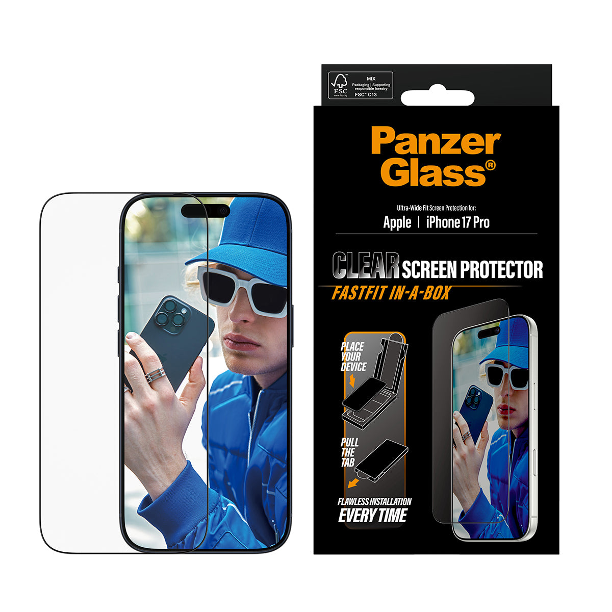 PanzerGlass Displayschutzfolie – für Apple iPhone 17 Pro