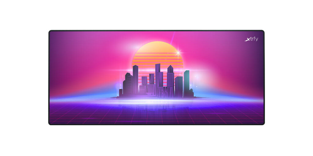 CHERRY XTRFY GP5 Retrowave XL – Gaming-Mauspad – 920 × 400 mm, Tuch, Gummi, Mehrfarbig