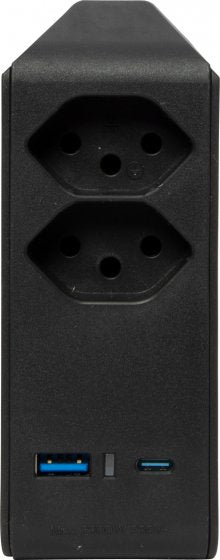 Brennenstuhl cleverLINE Steckdosenleiste, 2×T13 Steckdosen, 2×USB (1×A + 1×C), T12 Eingang, 300° drehbar – schwarz