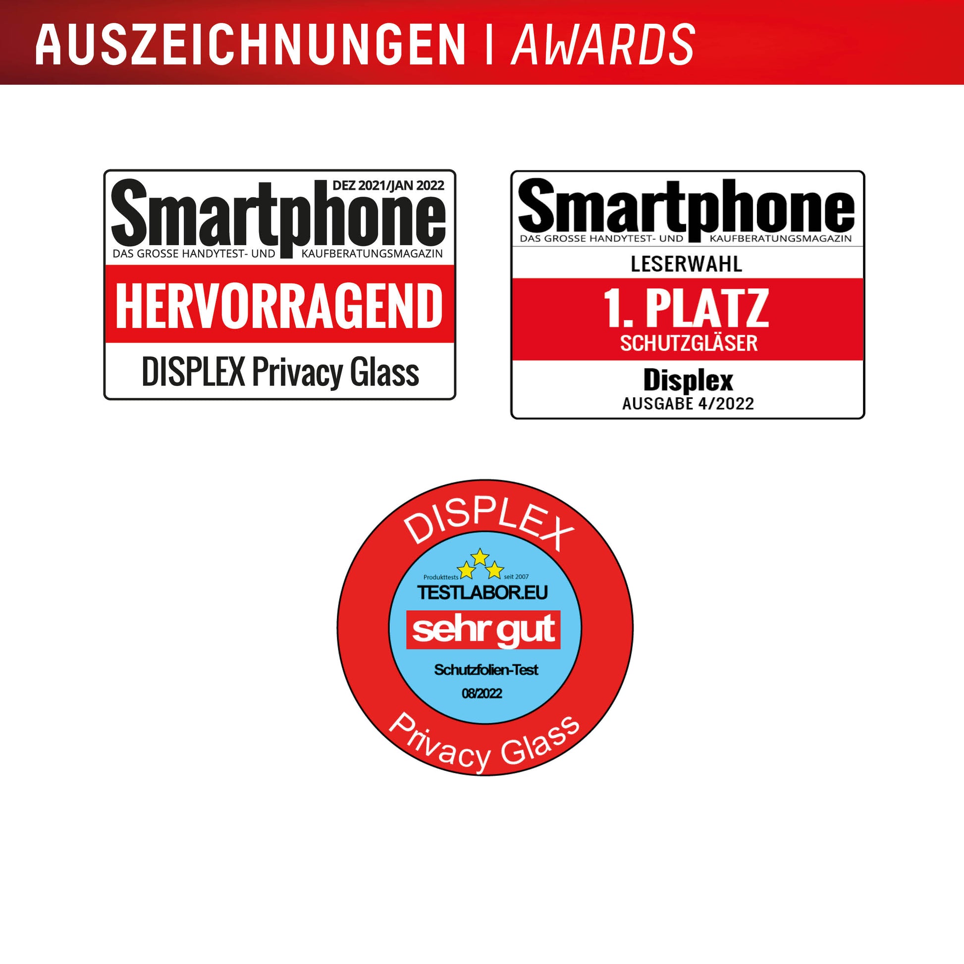 Displex Privacy-Filter (Panzerglas) – für iPhone 17 Pro – mit Applikator