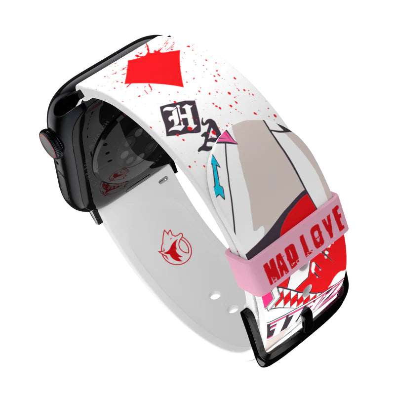 MobyFox Harley Quinn Mad Love – Silikon, Weiss/Blau, 22 mm, für Apple Watch