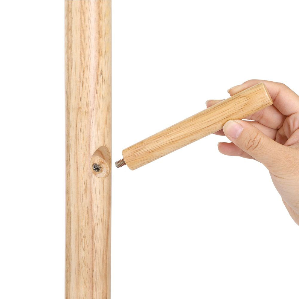 Vasagle Garderobenständer – 8 Haken, Holz/Spanplatte, Natur, 47 × 47 × 175 cm
