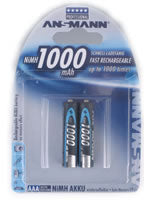 Ansmann Akku 1000 mAh Ni‑MH – für Geräte
