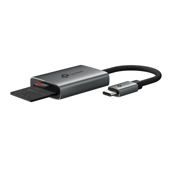 TP-Link UA430C USB-C Kartenleser – SD, microSD, UHS-I, USB 3.2 Gen 1 (5 Gbit/s), 0,15 m, Grau