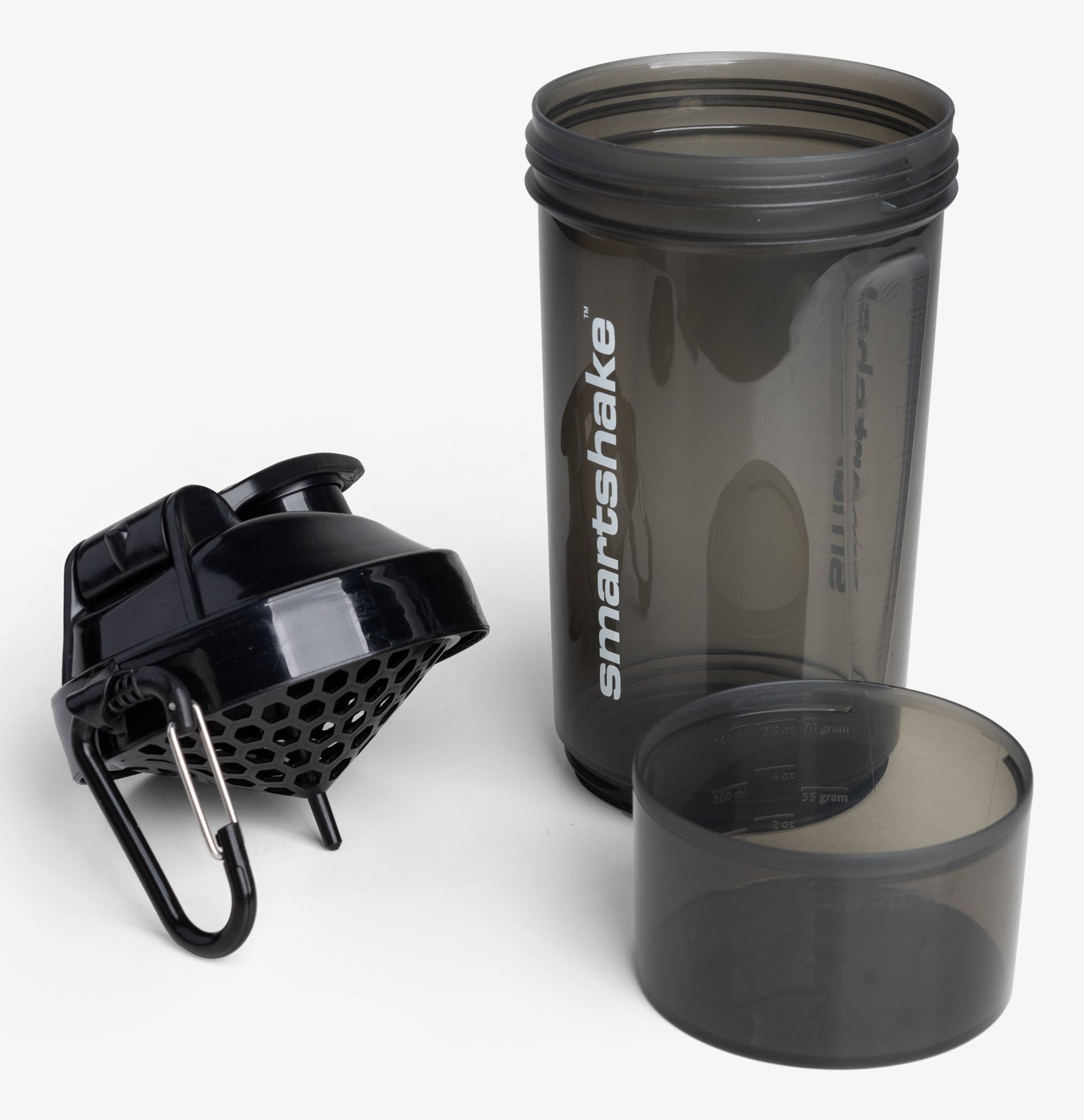 Smartshake Original2GO ONE Trinkflasche 800 ml – Kunststoff, Schraubdeckel, Schwarz