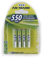 Ansmann AAA Akkus, NiMH, 550 mAh, 1,2 V – 4 Stk.