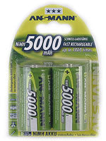 Ansmann D Batterien – NiMH, 5000 mAh, 1,2 V – 2 Stk.