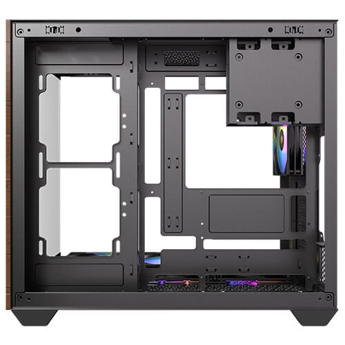 Antec CX800 – PC-Gehäuse – Midi Tower, ATX, Schwarz/Holz, Seitenfenster, 3×120 mm Lüfter, 2×3,5"+2×2,5"