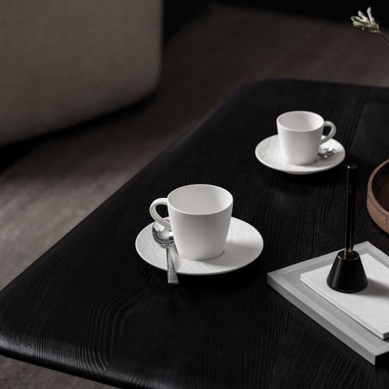 Villeroy & Boch Kaffeetasse – 0,22 l, Porzellan, Weiss, Henkel, Spülmaschinenfest, Mikrowellenfest, 6 Stück
