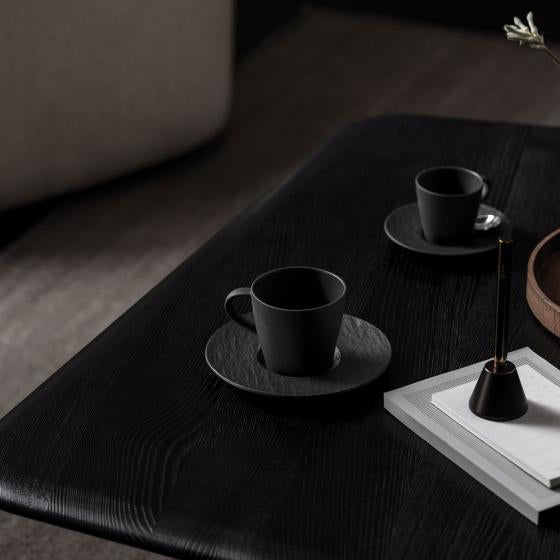 Villeroy & Boch Manufac. Rock Untertasse – Porzellan, schwarz, grau, 6 Stück