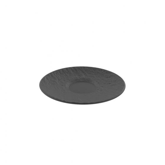 Villeroy & Boch Manufac. Rock Untertasse – Porzellan, schwarz, grau, 6 Stück