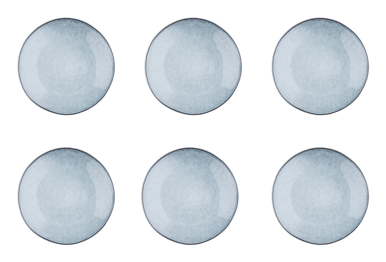 Björn CLOUD Frühstücksteller – Keramik, Hellgrau, Ø 21,5 cm, Höhe 2,5 cm, 6 Stück
