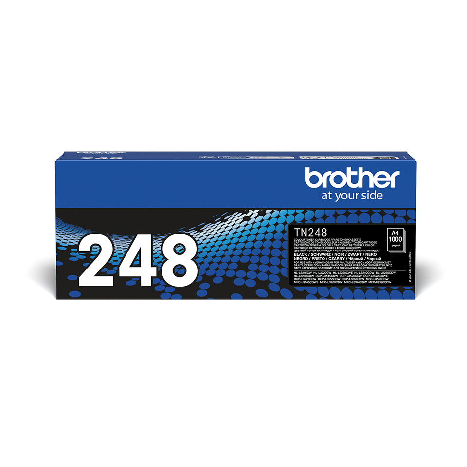 Brother TN-248BK Schwarz Toner – Original – 1'000 Seiten – für Brother MFC-L3760CDW/HL-L8230CDW u. a.