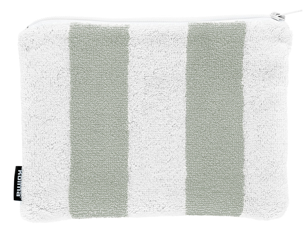 Kolma Stripy Nardo – Etui, graugrün, PVC, 24,5 × 18,5 cm