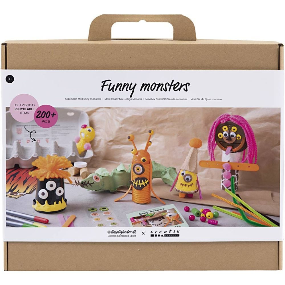 Creativ Company Bastelset – 13-teilig, inkl. Acrylfarbe & Bastelmaterial – Mehrfarbig – ab 3 Jahren