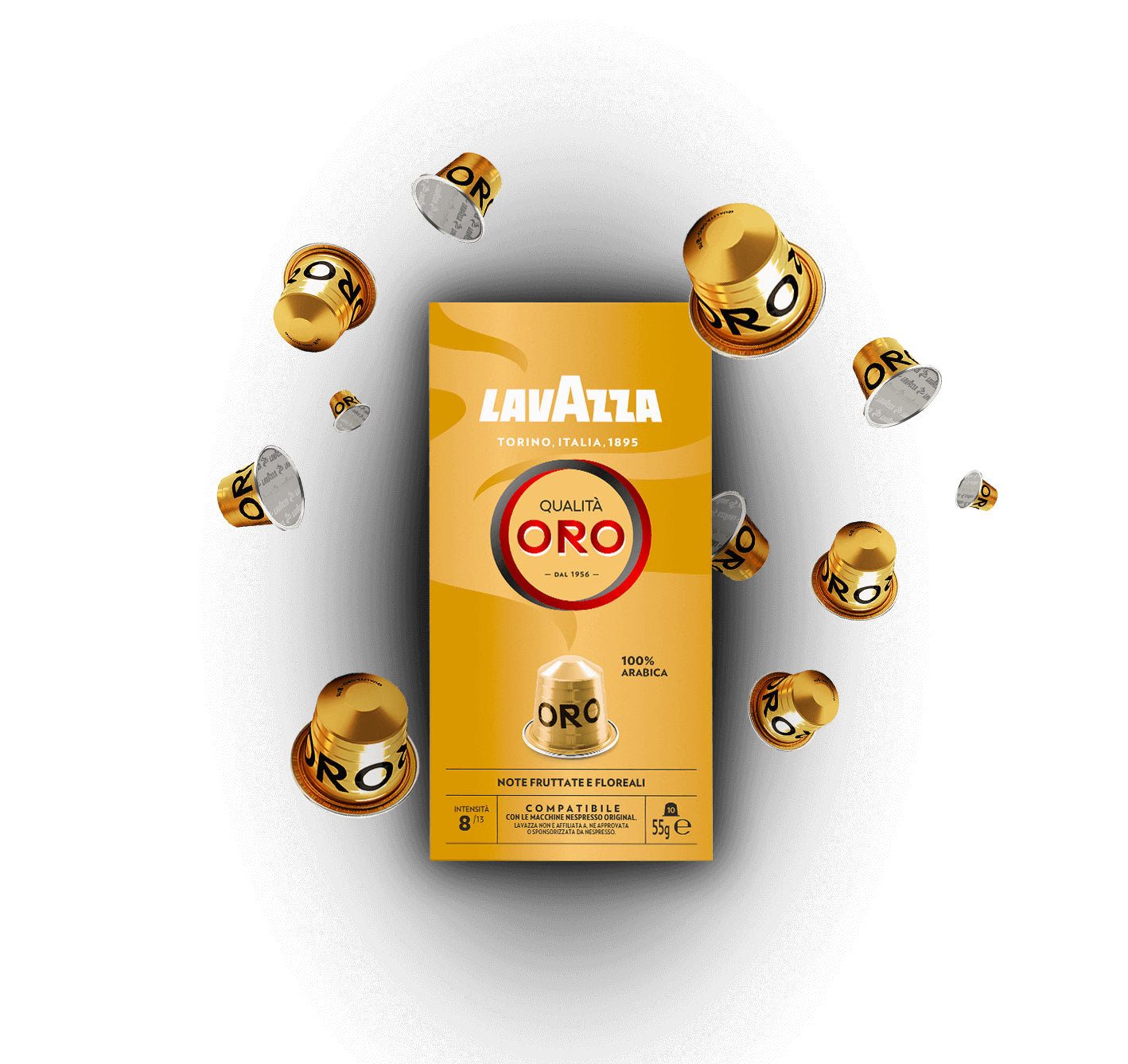 Lavazza Qualità Oro – Kapseln für Nespresso – Espresso, Intensität 8, 30 Kapseln