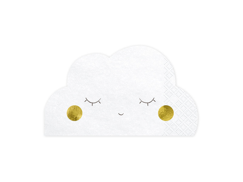 PartyDeco Servietten Wolke, Papier, 16 × 9,5 cm – 20 Stk.