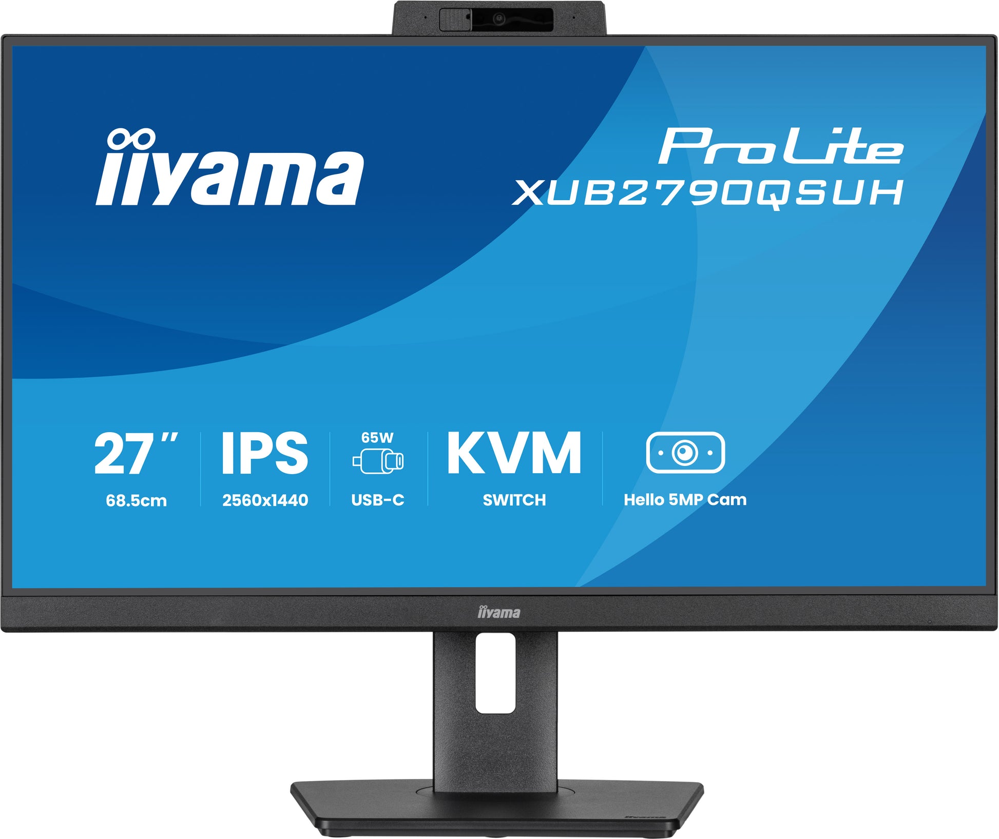 iiyama ProLite XUB2790QSUH-B2 – Monitor, 27", 2560 × 1440 (WQHD), IPS, 250 cd/m²