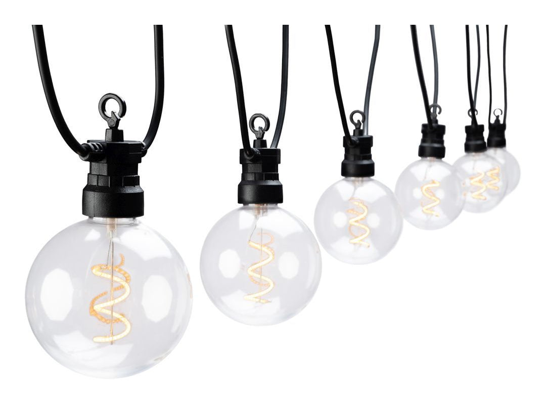 STT Lichterkette SOL-150-01 – 5 m – Warmweiss – 12 W – IP55 – Solarbetrieb – dimmbar – Schwarz – Kunststoff