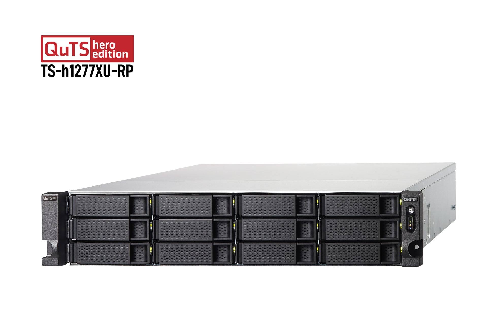 QNAP TS-h1277XU-RP 3700X-32G-RED Speichergerät – 2×1 GbE/4×10 GbE, 12-Bay; 5 Jahre Garantie