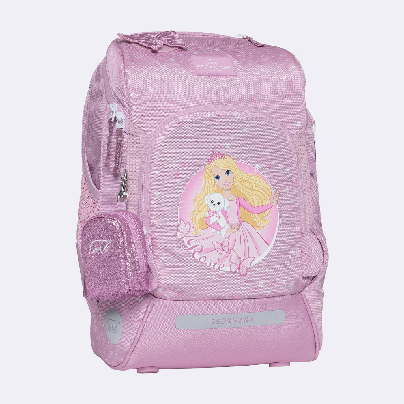 Beckmann Schulrucksack Active Air Flx – 6-teilig – Rosie – 26,0 × 39,0 × 22,0 cm