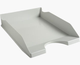 Exacompta ECOTRAY – Briefkorb für A4+, hoch, Polystyrol, grau, 345 × 65 × 255 mm