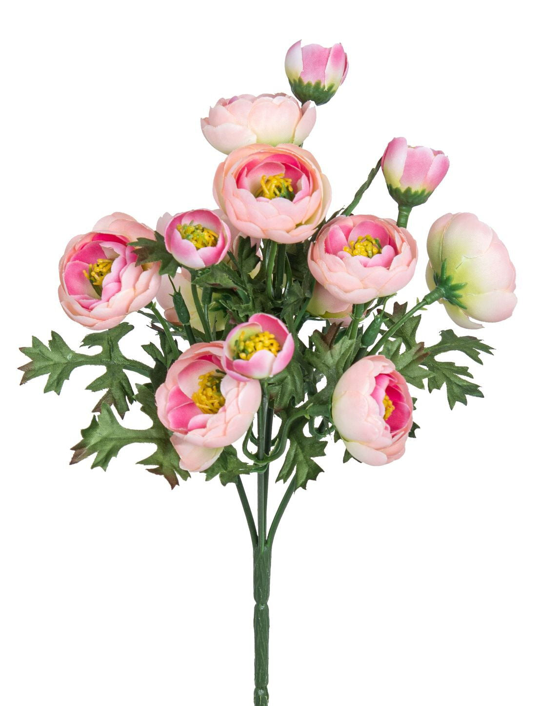 Botanic-Haus Ranunkelstrauss – 12-teilig, 28 cm – Kunststoff, rosé
