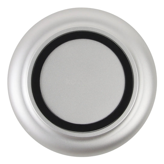 Kooduu Windlicht – Aluminium & Glas, silber – Ø 9,4 × 8,1 cm