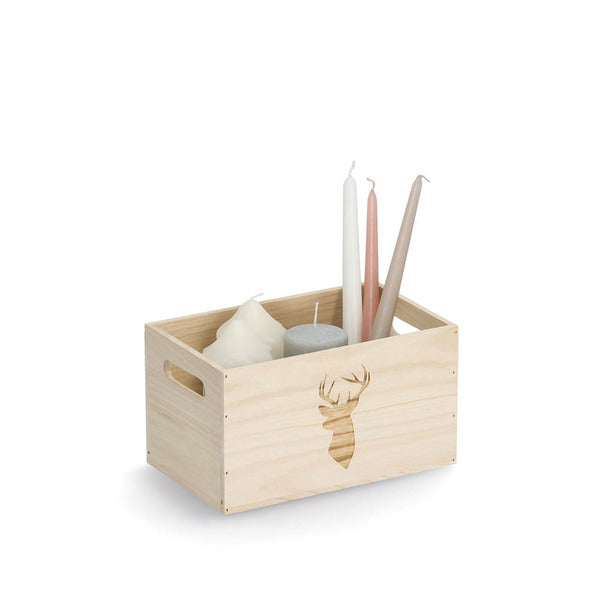 Zeller Present Aufbewahrungsbox – Holz – Natur – mit Griff – 250 × 150 × 140 mm