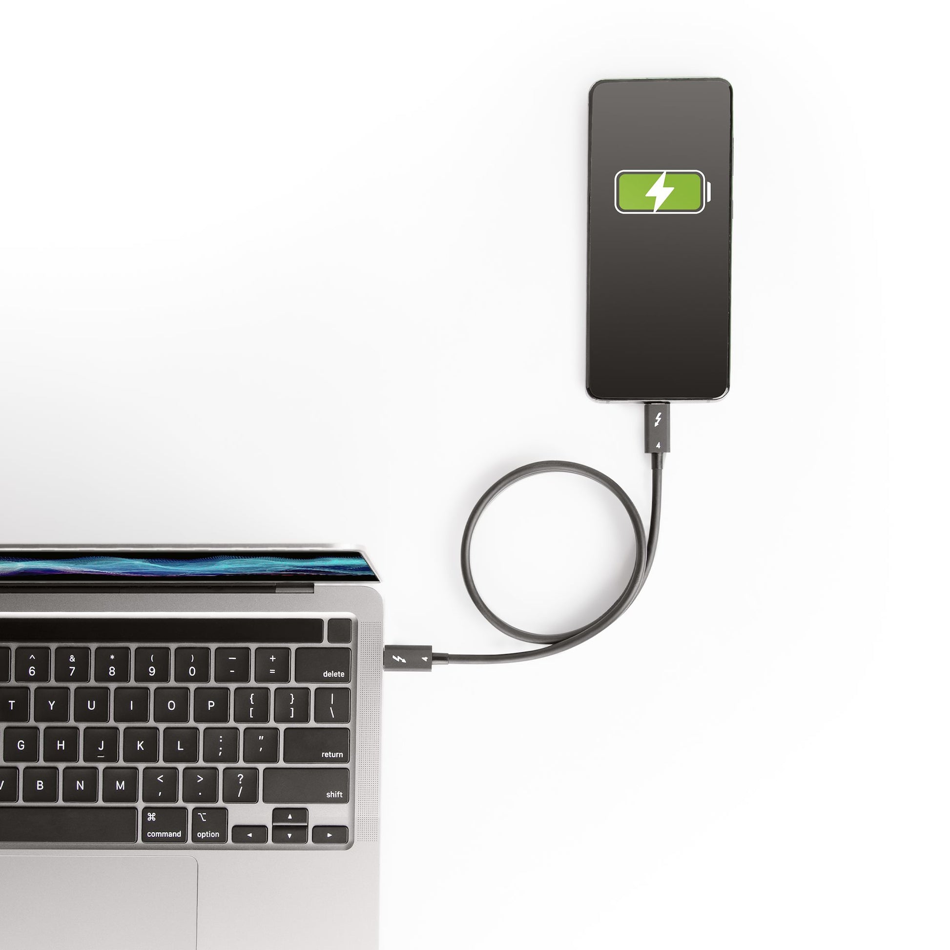 StarTech.com Thunderbolt 4 Kabel – 40 Gbit/s – 0,5 m – PD 100 W – Schwarz – für USB4, Thunderbolt 3 und mehr