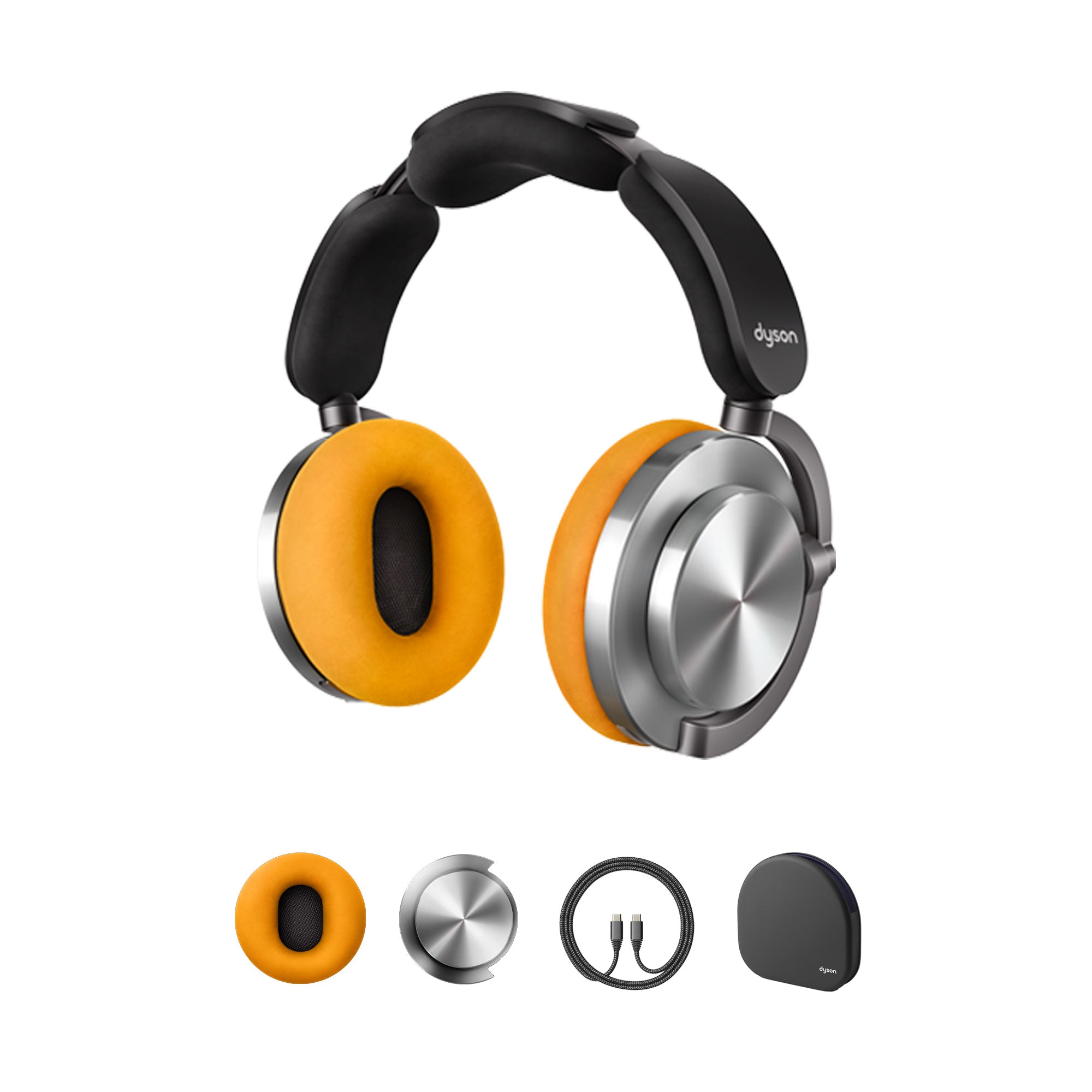 Dyson OnTrac Over-Ear Kopfhörer – Stereo, BT, ANC, Aluminium, BT 5.0