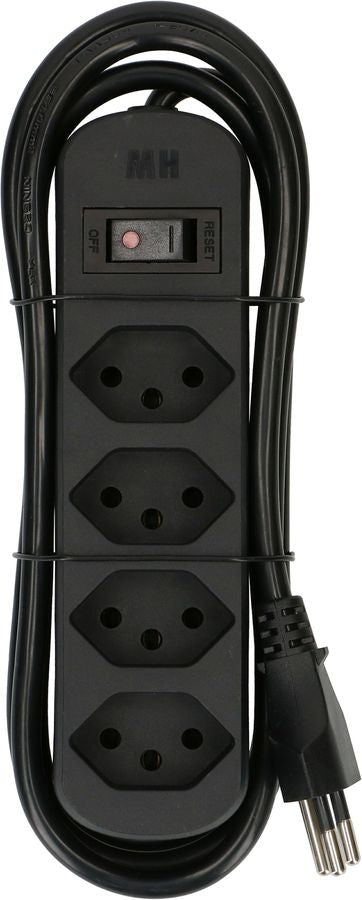 Max Hauri AG Max Hauri Basic Line – Steckdosenleiste, 4× T13, mit Schalter, 1,5 m, Stecker T12, IP20