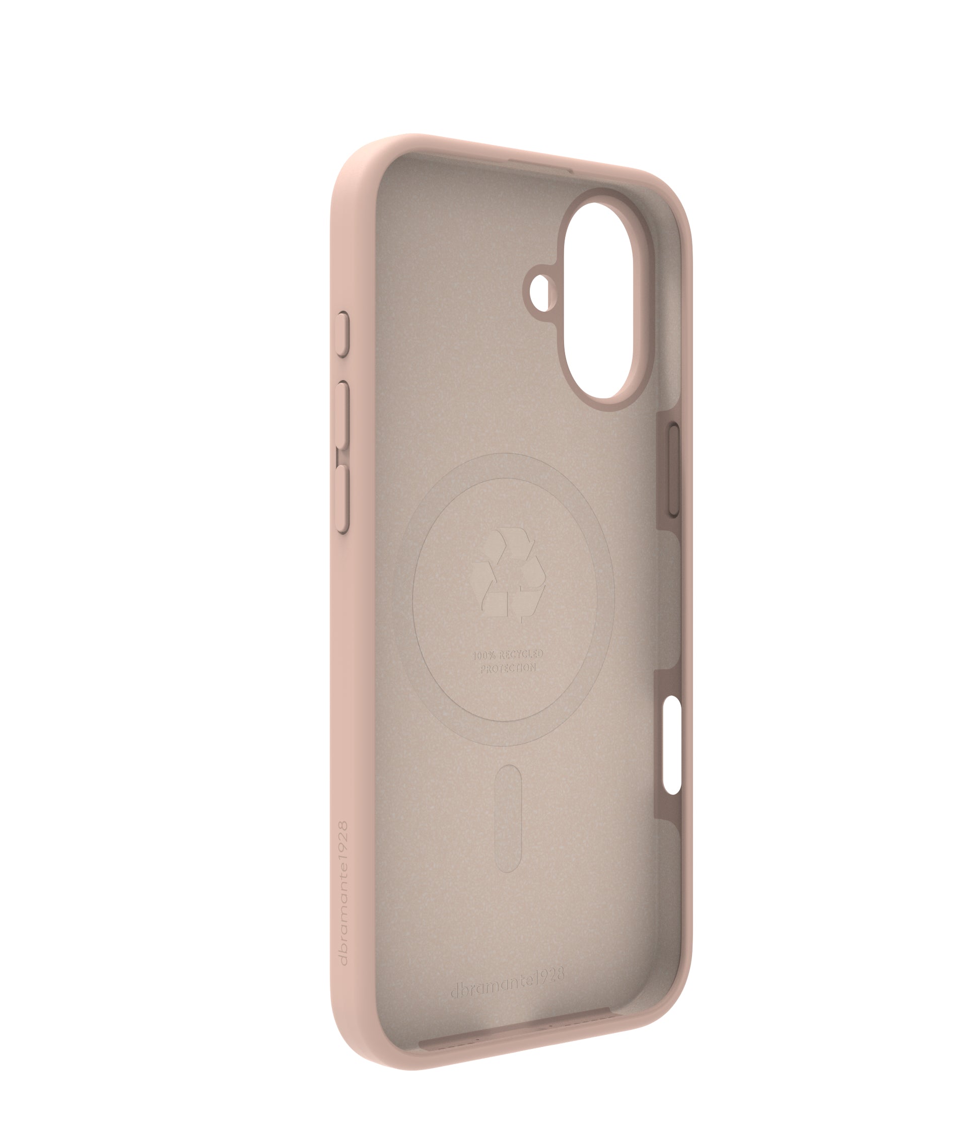 dbramante1928 Monaco – Backcover – für Apple iPhone 16 Plus, MagSafe, Silikon, Pink Sand