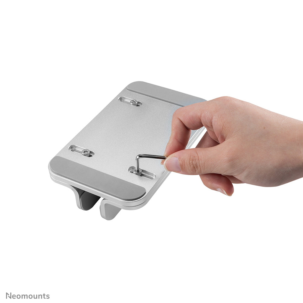 Neomounts Laptop-Ständer – bis 17", 5 kg Traglast – Silber