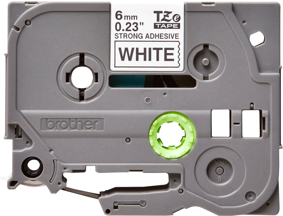 Brother Schriftband – 6 mm × 8 m, weiss, schwarz, TZe