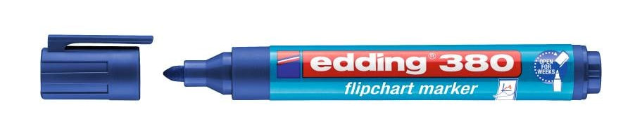 Edding Flipchart-Marker – Rundspitze 1-5 mm – 4er-Set – sortiert